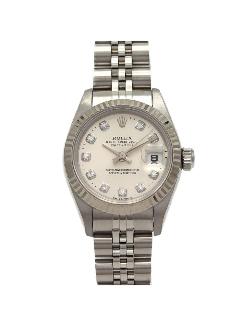 Rolex Datejust Stainless Steel White Gold Automatic Watch